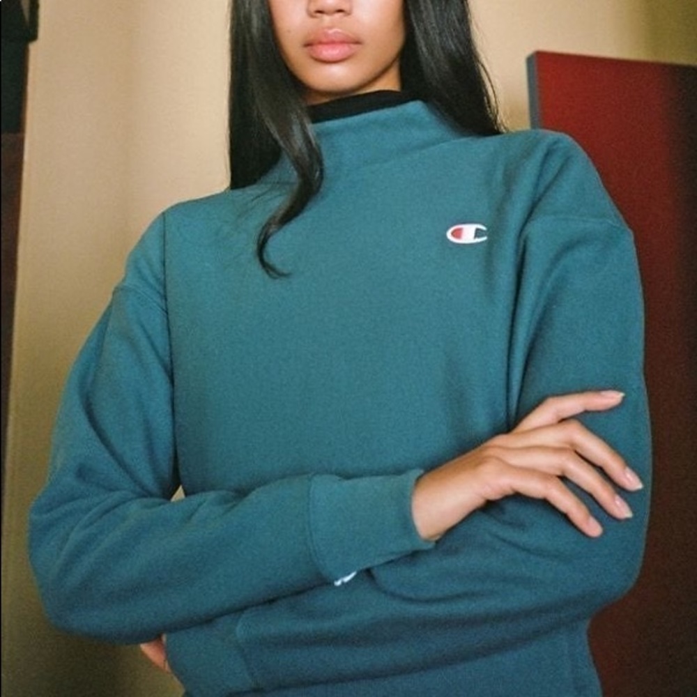 CHAMPION Teal Crewneck Pullover